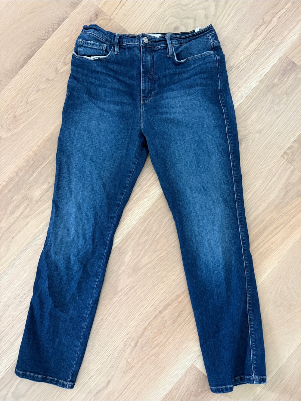 FRAME Le Sylvie Slender Straight Denim Jeans Blue 31